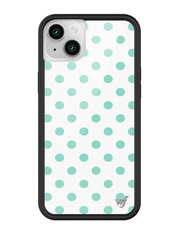 Wildflower iPhone case 13 Polka Dot White Turquoise Cute