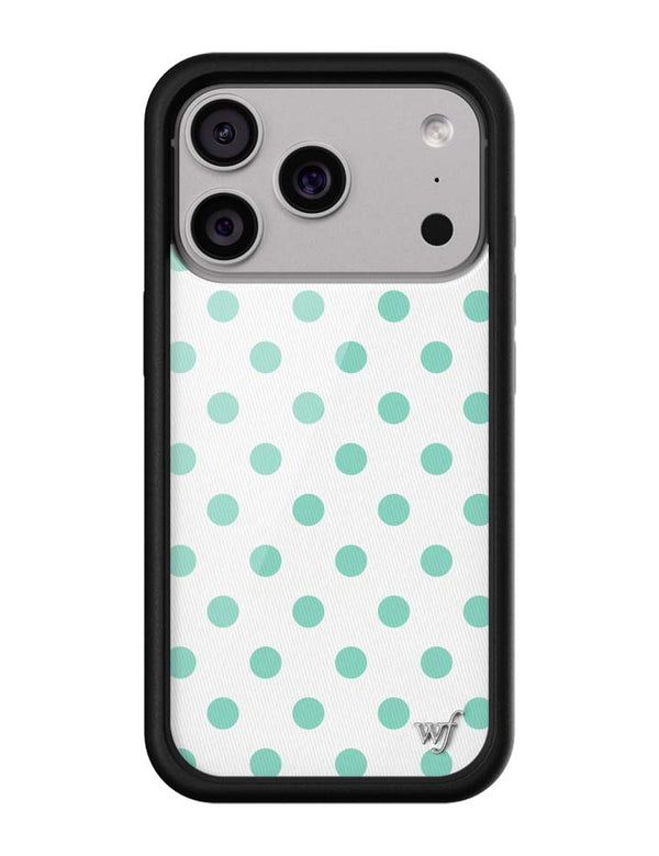 Wildflower iPhone case 17 Pro Polka Dot White Turquoise Cute