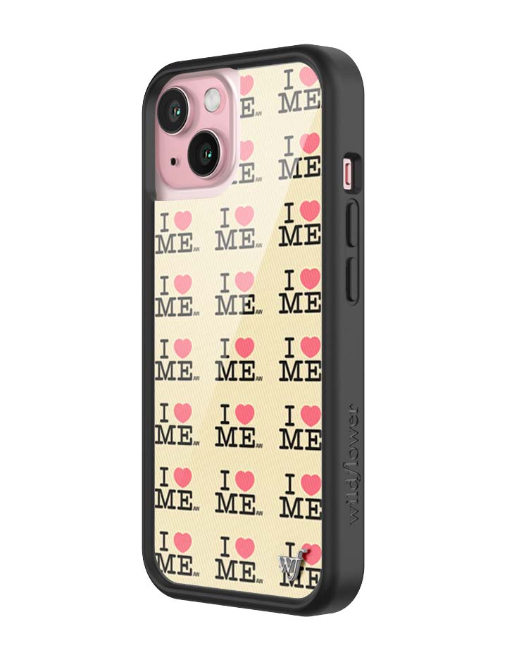 Wildflower iPhone case 15 I Heart Me Yellow Cute