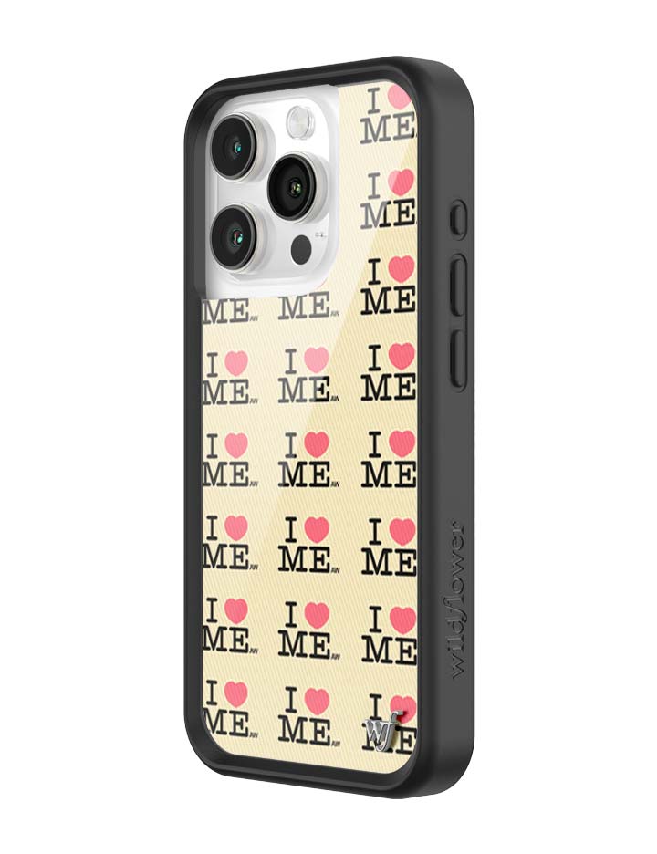 Wildflower iPhone case 15 Pro I Heart Me Yellow Cute