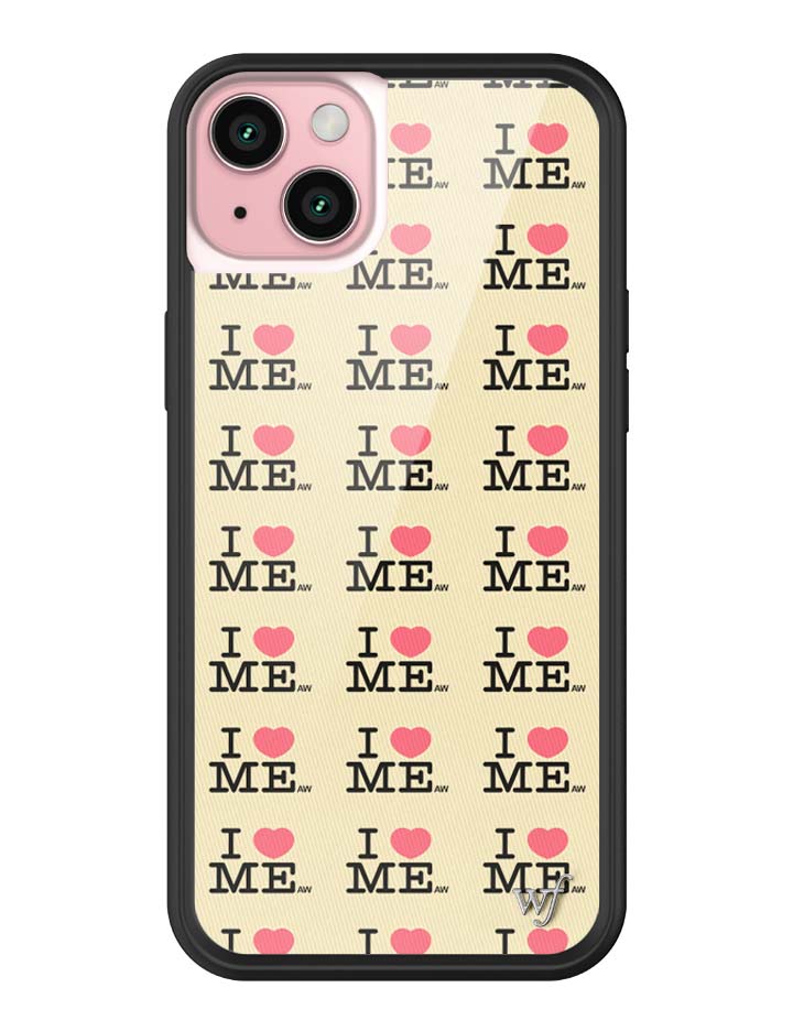 Wildflower iPhone case 15 Plus I Heart Me Yellow Cute