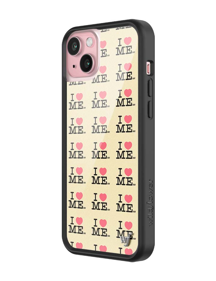 Wildflower iPhone case 15 Plus I Heart Me Yellow Cute