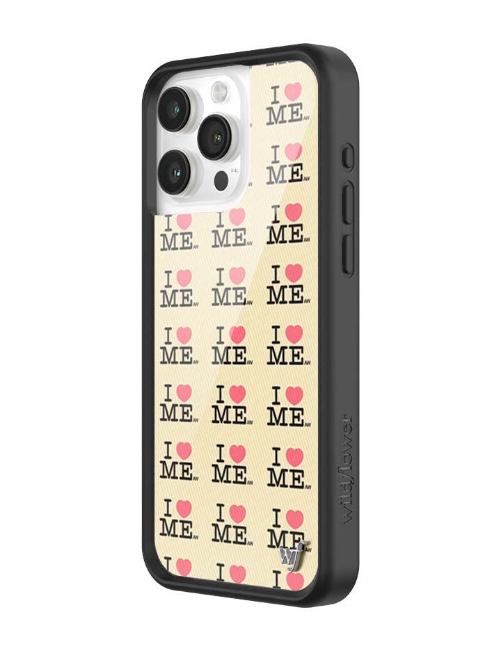 Wildflower iPhone case 15 Pro Max I Heart Me Yellow Cute