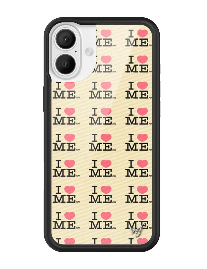 Wildflower iPhone case 16 Plus I Heart Me Yellow Cute
