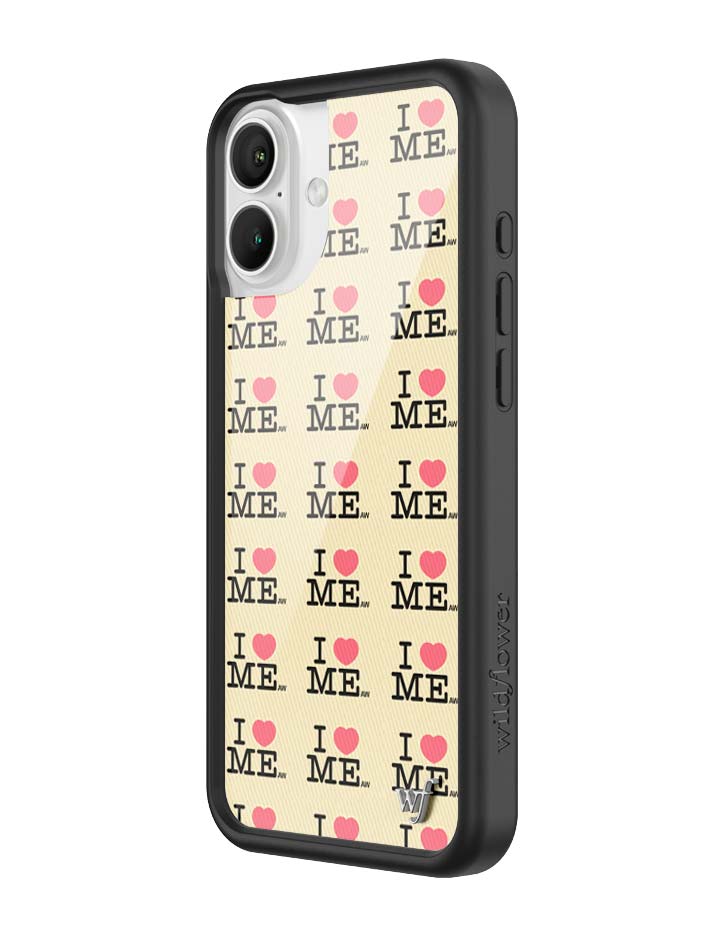 Wildflower iPhone case 16 Plus I Heart Me Yellow Cute