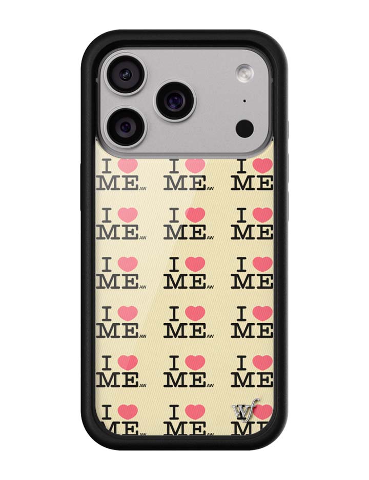 Wildflower iPhone case 17 Pro I Heart Me Yellow Cute