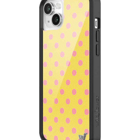 Wildflower iPhone case 13 Polka Dot Yellow Pink Cute