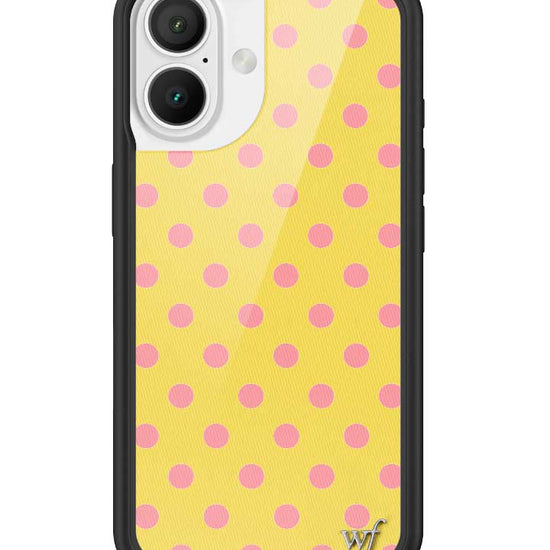 Wildflower iPhone case 16 Polka Dot Yellow Pink Cute