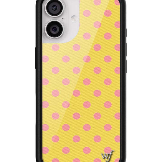 Wildflower iPhone case 17 Polka Dot Yellow Pink Cute
