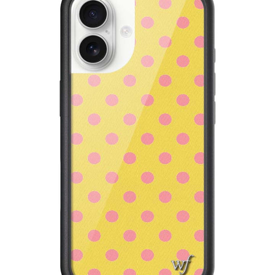 Wildflower iPhone case 17 Polka Dot Yellow Pink Cute