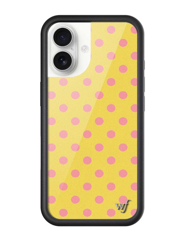 Wildflower iPhone case 17 Polka Dot Yellow Pink Cute