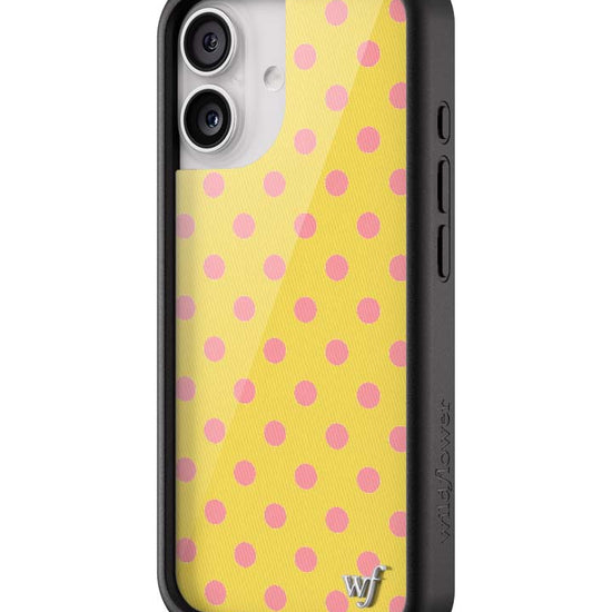 Wildflower iPhone case 17 Polka Dot Yellow Pink Cute