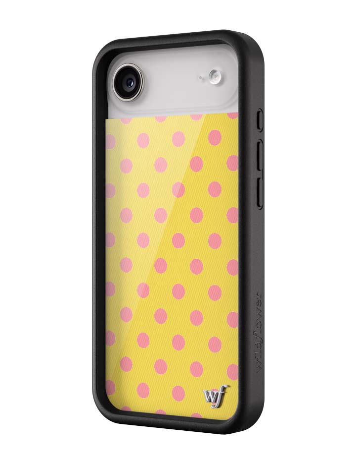 Wildflower iPhone case Air Polka Dot Yellow Pink Cute