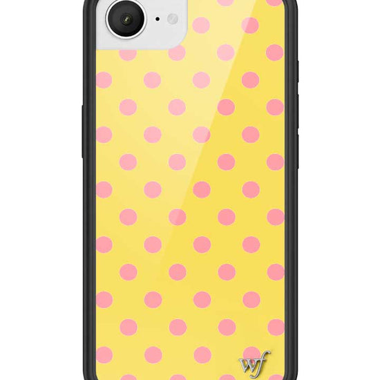 Wildflower iPhone case 17e Polka Dot Yellow Pink Cute