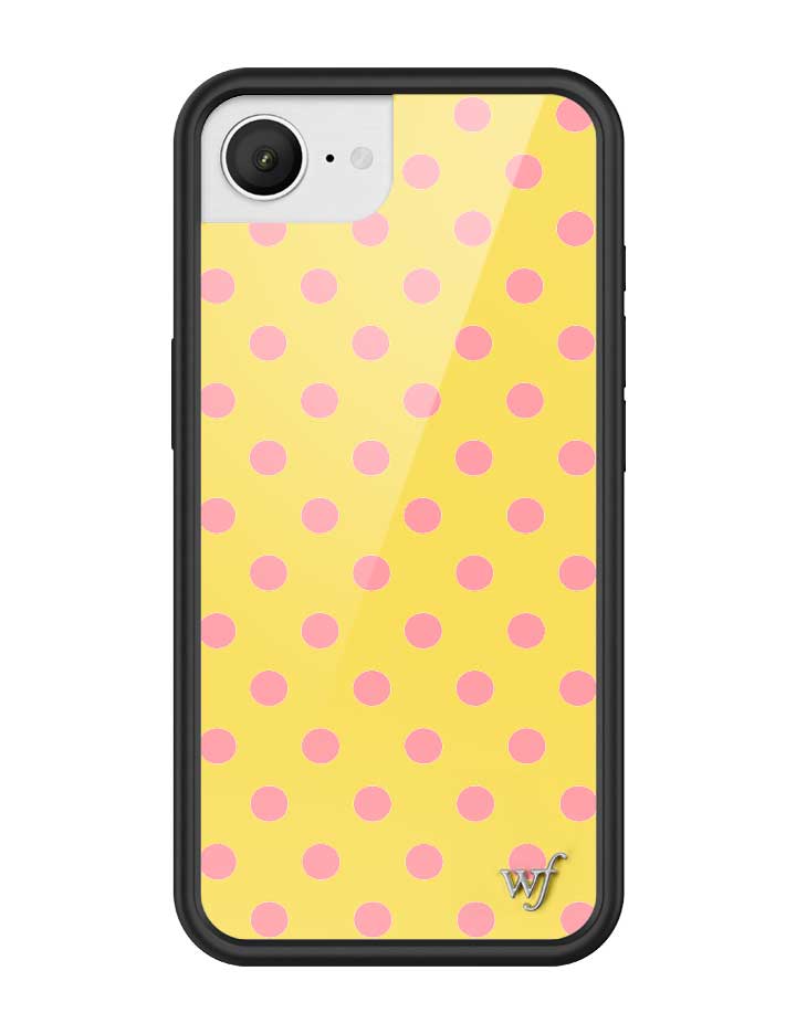 Wildflower iPhone case 17e Polka Dot Yellow Pink Cute