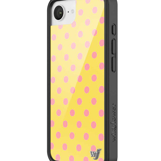 Wildflower iPhone case 17e Polka Dot Yellow Pink Cute