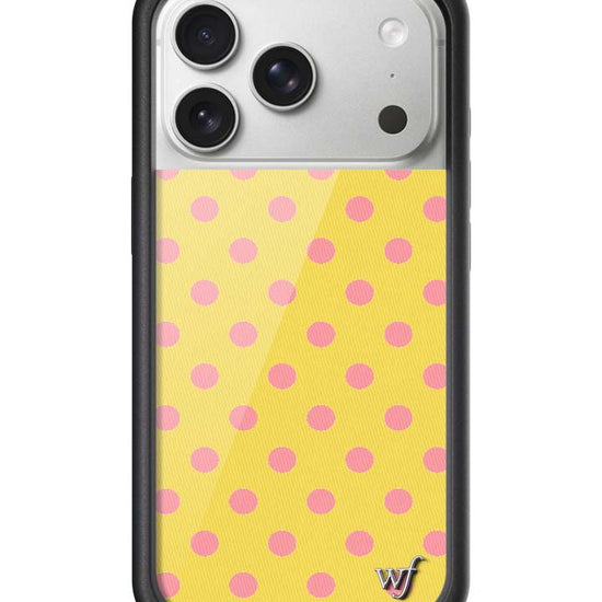 Wildflower iPhone case 17 Pro Polka Dot Yellow Pink Cute