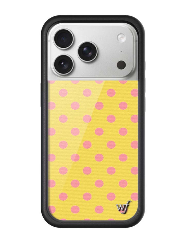 Wildflower iPhone case 17 Pro Polka Dot Yellow Pink Cute
