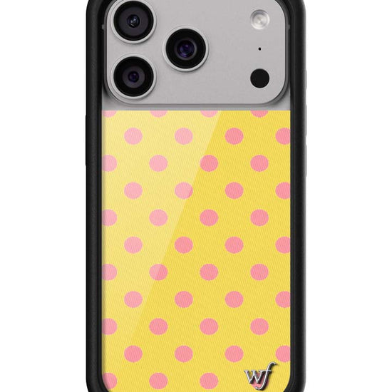 Wildflower iPhone case 17 Pro Polka Dot Yellow Pink Cute