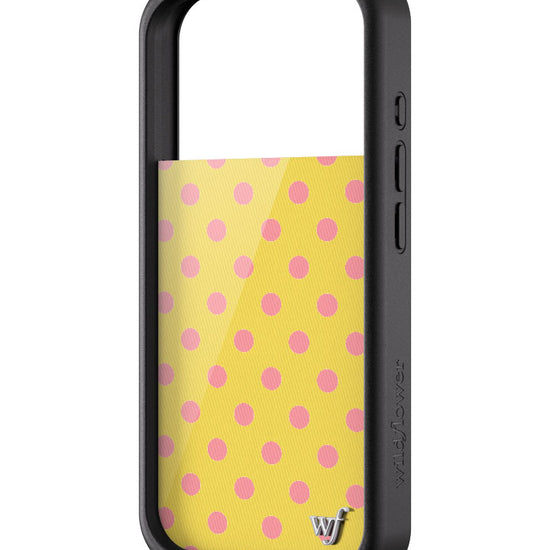 Wildflower iPhone case 17 Pro Polka Dot Yellow Pink Cute