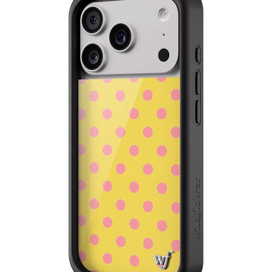 Wildflower iPhone case 17 Pro Polka Dot Yellow Pink Cute