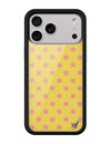 Wildflower iPhone case 17 Pro Max Polka Dot Yellow Pink Cute