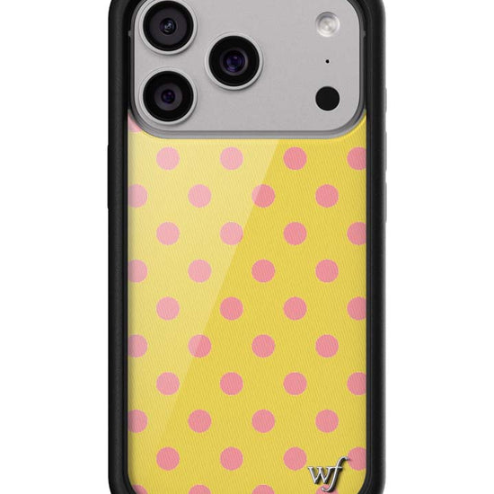Wildflower iPhone case 18 Pro Polka Dot Yellow Pink Cute