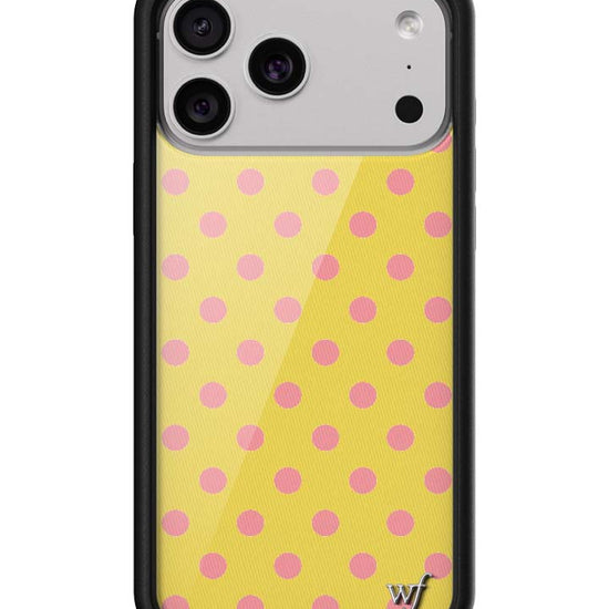 Wildflower iPhone case 18 Pro Max Polka Dot Yellow Pink Cute