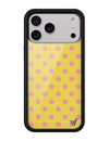 Wildflower iPhone case 18 Pro Max Polka Dot Yellow Pink Cute