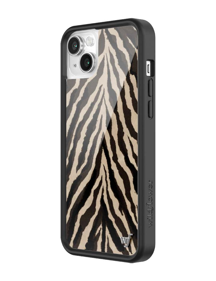 Wildflower iPhone case 14 Zebra Black White Cute