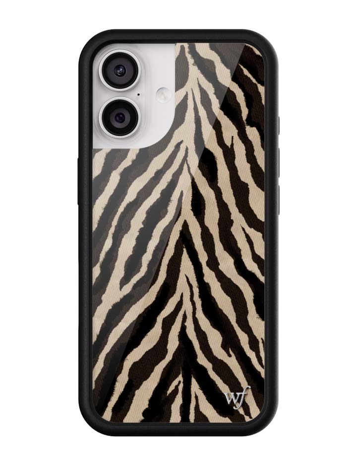 Wildflower iPhone case 17 Zebra Black White Cute