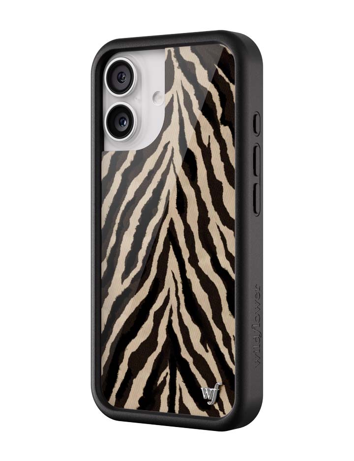 Wildflower iPhone case 17 Zebra Black White Cute
