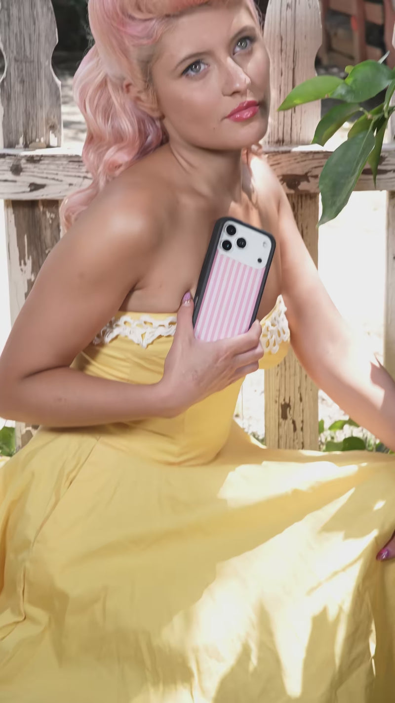 wildflower cases pink stripes phone case
