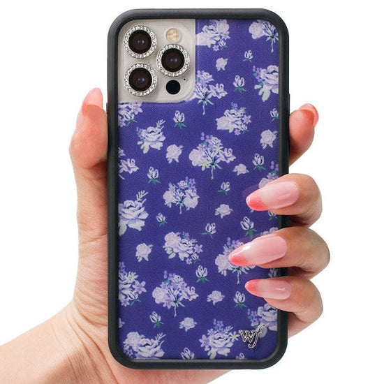 Compatible With Iphone 12 Case With Cute Purple Flower Floral