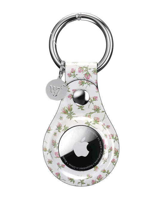 wildflower pink posie rosie airtag key chain