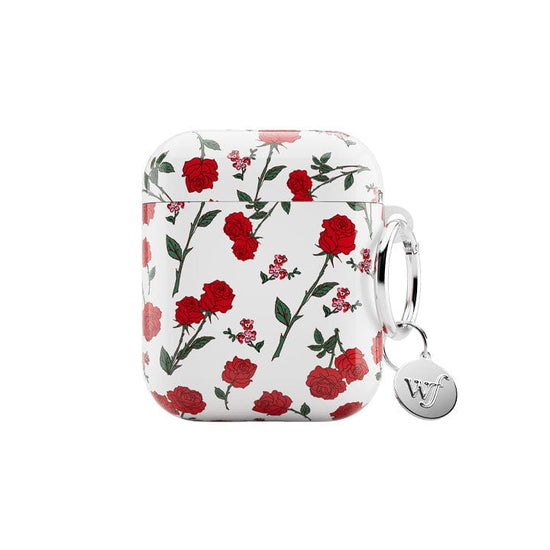 wildflower red roses airpodsgen1 case