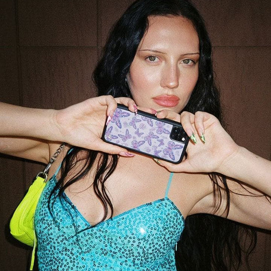 Lifestyle Image 02 Lavender Butterfly iPhone Case