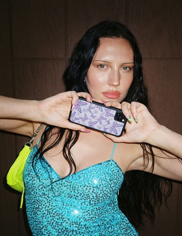 Lifestyle Image 02 Lavender Butterfly iPhone Case