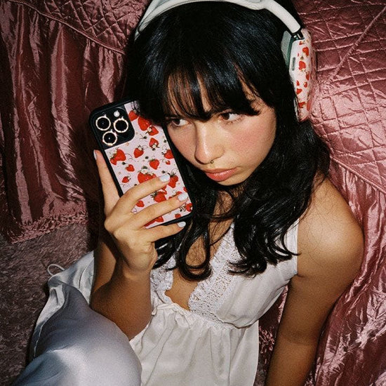 Wildflower Strawberry Fields AirPods Max Cover Lifestyle Image 01