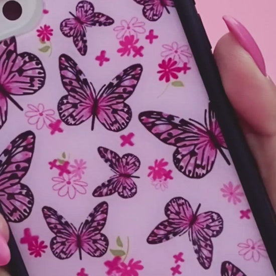 Wildflower Pink Butterfly iPhone 13 Pro Max case