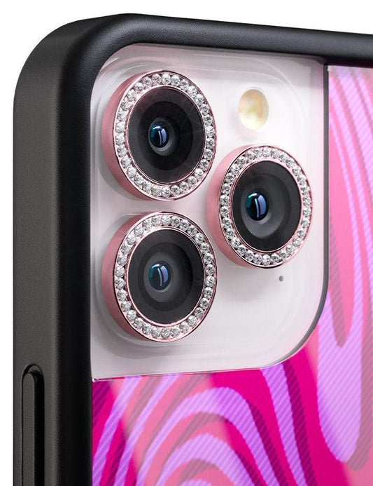 wildflower camera bling pink iphone 15 pro/15 pro max