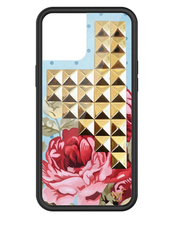 wildflower blue floral stud iphone 12 pro max case