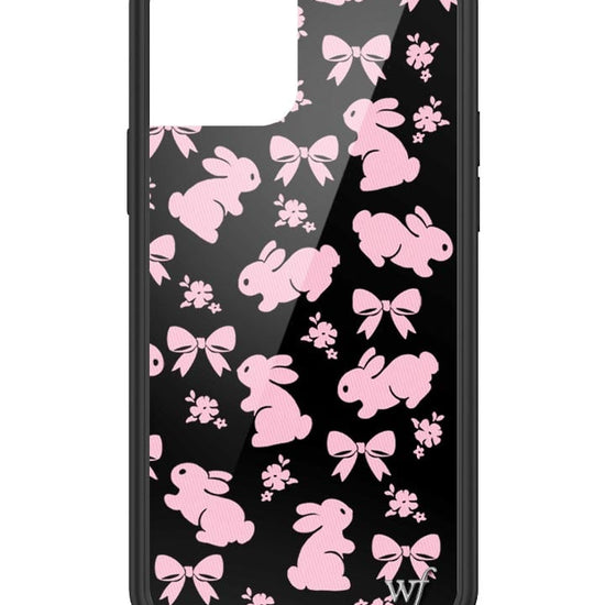 wildflower pink bunnies iphone 12/12pro case