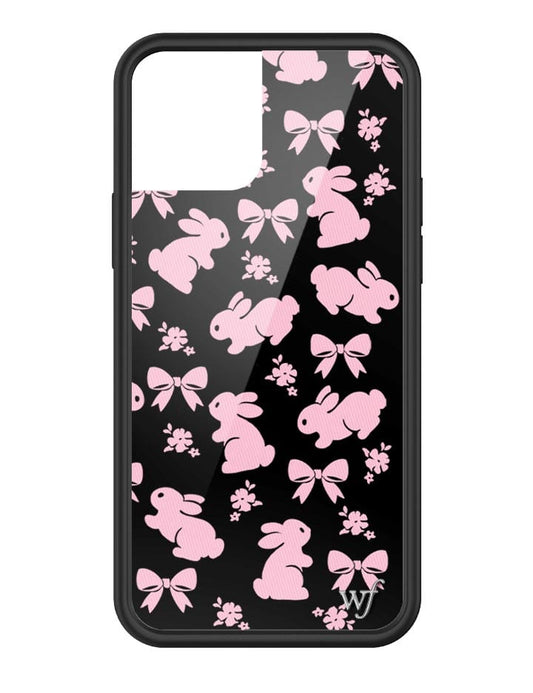wildflower pink bunnies iphone 12/12pro case