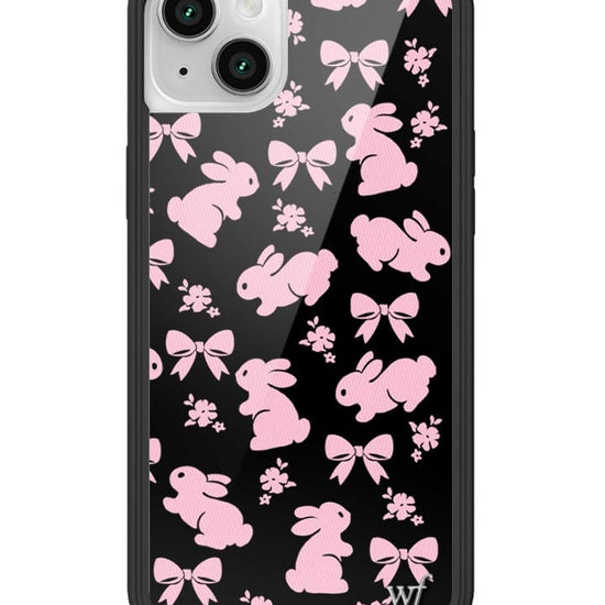 wildflower pink bunnies iphone 14 case