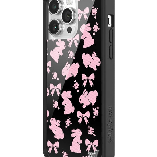 wildflower pink bunnies iphone 14promax case