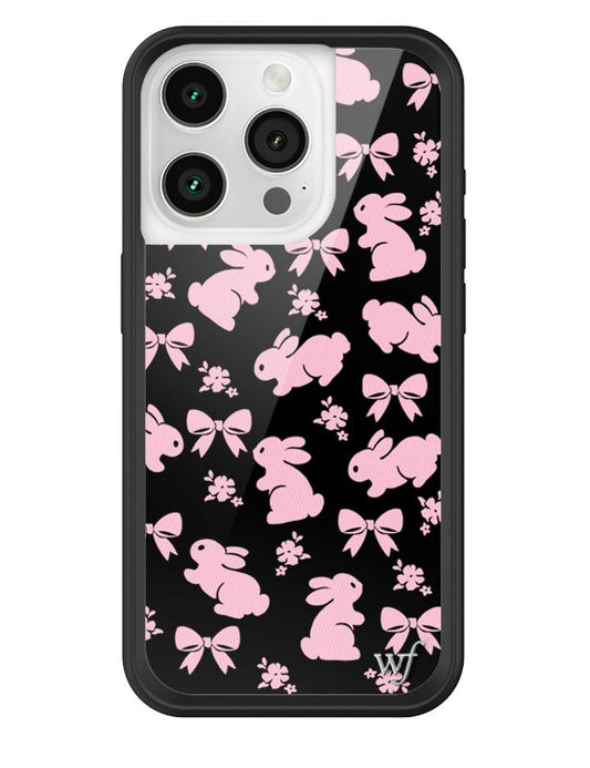 wildflower pink bunnies iphone 15pro case