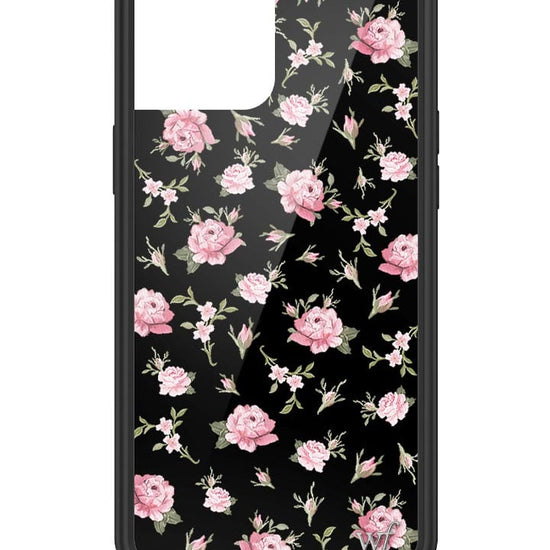 wildflower black and pink floral iphone 12promax case