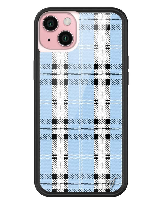 wildflower plaid iphone 15plus | blue