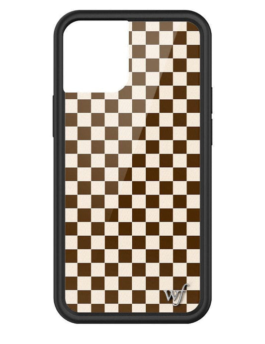wildflower checkers iphone 13mini|brown